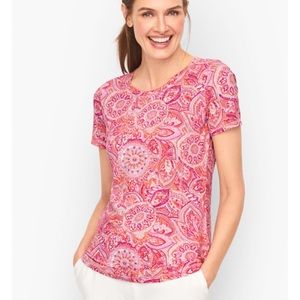 T by TALBOTS WHIMSICAL MEDALLION SLUB JERSEY TEE